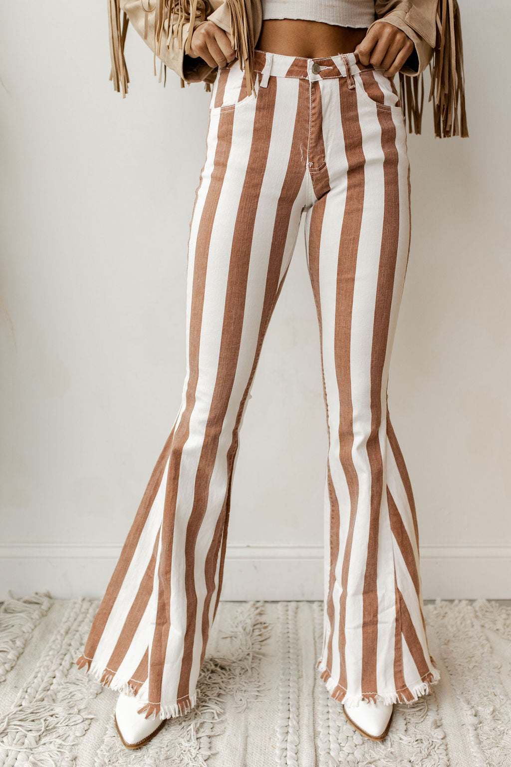 on the edge striped flares on the edge striped flares