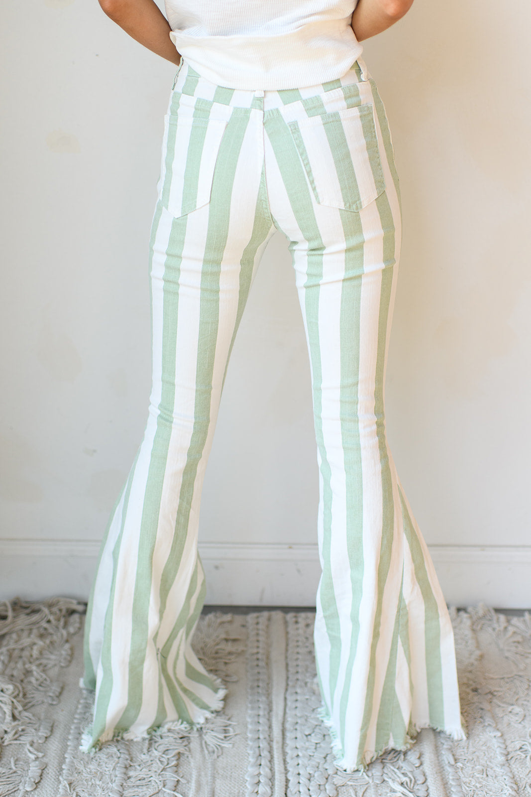 on the edge striped flares on the edge striped flares